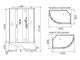 Mirwell-3512TP-С1(R/L) 1200*800*2200мм