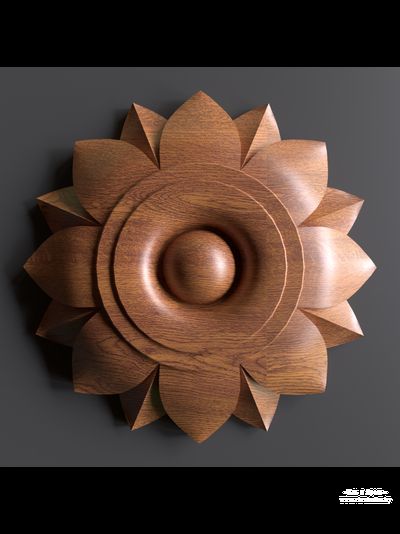 Резная розетка 3d model