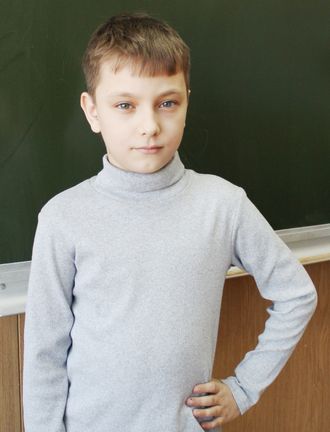Водолазка школьная (цв.серый меланж) до 158 роста