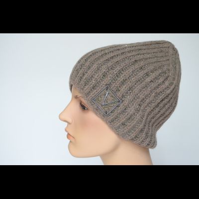 Женская шапка из кашемира Италия Vizio 1106 CYO ореховая