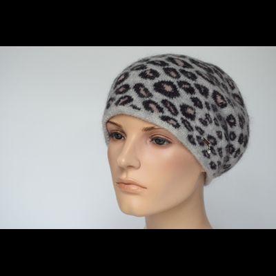 Берет Vizio Италия 1027 B серый леопард
