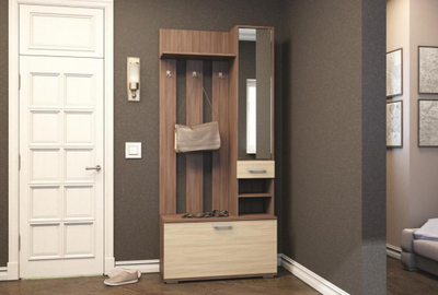 Сорренто Прихожая 910х2020х345 Ясень шимо светлый/ясень шимо темный