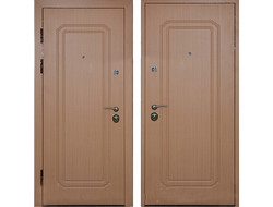 Металлическая дверь с отделкой фрезерованным МДФ и МДФ. Модель ДК407