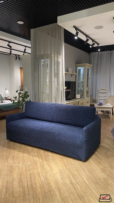 Чехол на 3х местный диван Микрофибра Графит. Защита мягкой мебели  от животных.