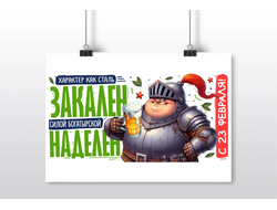 Плакат горизонтальный на 23 февраля №37