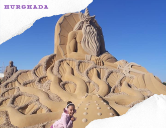 MUSEUM OF SAND SCULPTURES &quot;SAND CITY&quot; IN HURGHADA