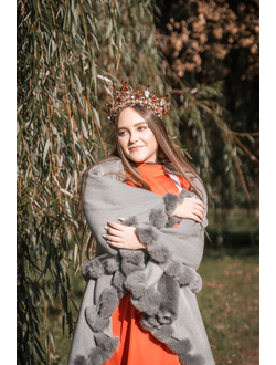 Накидка-пончо "Нежность"