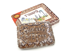 Тульский пряник "Подарок" в коробке с яблочным повидлом" 500 гр.