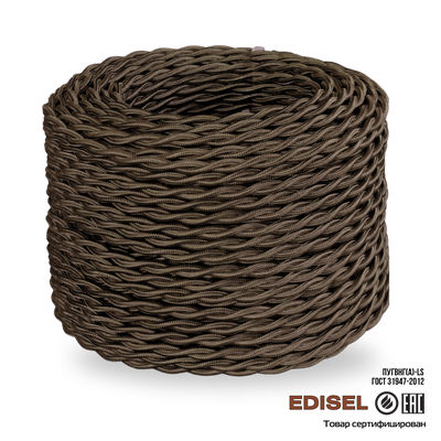 ретро провод 2х2.5 шоколад бухта 50м