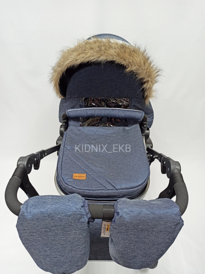 Детская коляска 3 в 1 Luxmom 555 Синий