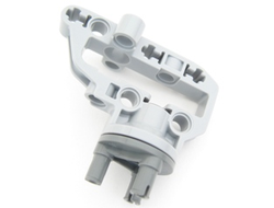 Technic, Steering Portal Axle, Housing with Dark Bluish Gray Wheel Hub 3 Pins Round 92908 / 92909, Light Bluish Gray (92908c01)