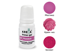 Prime-gel 01 розовый, колорант водораств. для окраш. (10мл) KREDA Bio, компл. пищ. добавка