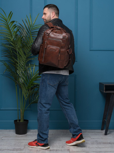 Кожаный рюкзак Corruda Premium brown (арт. 3092-53)
