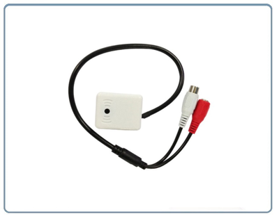 Высокочувствительный микрофон для систем видеонаблюдения, подключение IP видеокамер с аудио каналом. Уличное исполнение. (- 25 до +85 град.С)