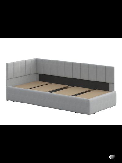 Кровать «КР 3» Серая 90 см (с основанием)