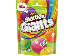 Гигантские конфеты Skittles Giants Sour (Limited Edition) (Большая пачка 132 гр.)