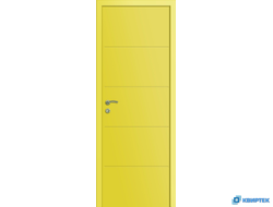 Дверь глухая пластиковая KAPELLI Multicolor Ф4Г Желтый RAL 1018 купить в Челябинске | КВИРТЕК