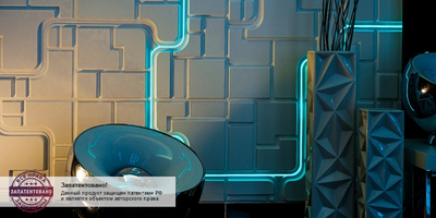 Гипсовая панель SPACE + LED артикул D-0006