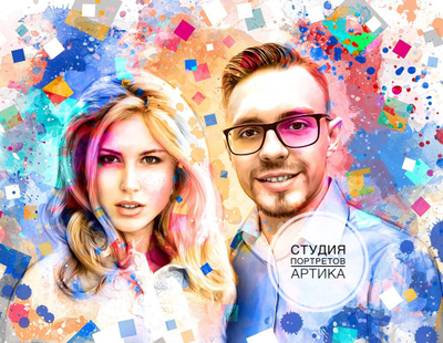 Портрет в Стиле Нео 2 человека