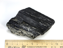 Турмалин чёрный шерл, кристалл, Бразилия (83*60*48 мм, 353 г) №24775