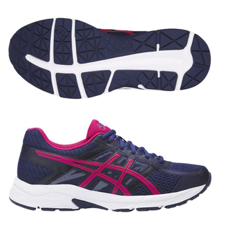 Кроссовки ASICS GEL-CONTEND 4 W т-синий/бордовый/черный  T765N-4920   (Размеры: 7)