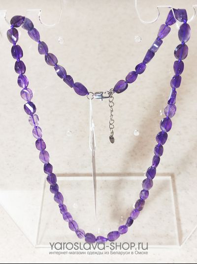 o-122. Бусы из аметиста.
