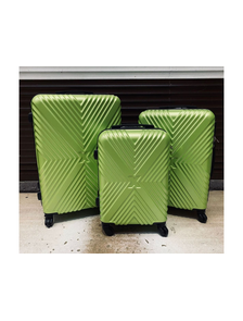 Комплект из 3х чемоданов ABS Х-образный S,M,L зеленый
