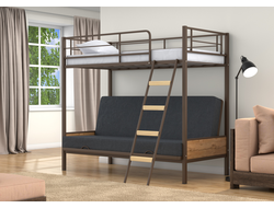 Двухъярусная кровать-диван Дакар 2 Коричневый (вставки дуб крафт табак) фото