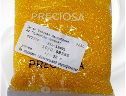Бисер чешский круглый preciosa 10/0, полупрозрачный желтый (08386), 50 грамм