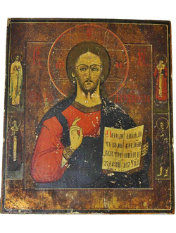 Икона  `Господь Вседержитель с предстоящими`.