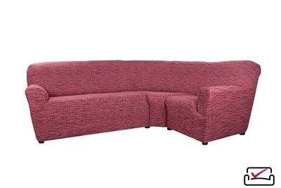 Чехол на классический угловой диван Тела Ридже  бордовый ИТАЛИЯ