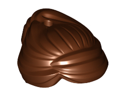 Minifigure, Hair Female Swept Back into Bun, Hole on Top, Reddish Brown (99240 / 6146924 / 6403064)