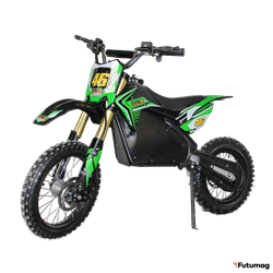 Электромотоцикл GreenCamel Питбайк DB500, 48V 1500W R14/R12 зеленый