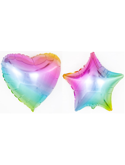 Шар 18"/46 см Нежная радуга, Градиент, МИКС