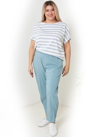 Укороченные женские брюки арт. 1321 (цвет серый) Размеры 52-66