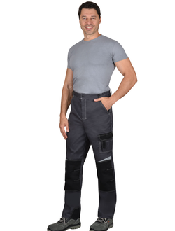 Брюки "СИРИУС-Фаворит-Мега" серый с черным