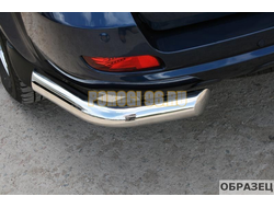 Защита заднего бампера угловая Папа Тюнинг d76 для Jac T8 Pro 2020-