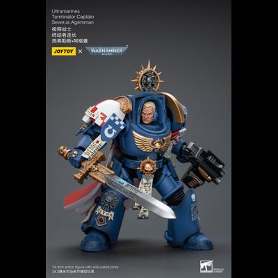 Капитан-терминатор Ультрамаринов (Warhammer 40k) - КОЛЛЕКЦИОННАЯ ФИГУРКА 1/18 Ultramarines Terminator Captain Severus Agemman (JT9916) - JOYTOY