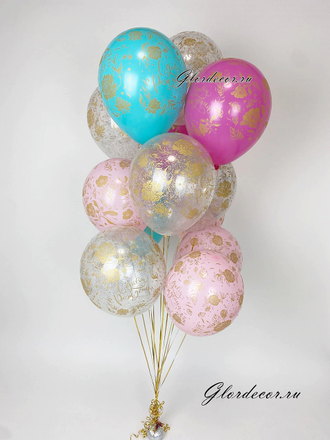 Фонтан 8 марта, шары люберцы, шары на заказ, доставка шаров жулебино, розы, шары хром, хром, синий