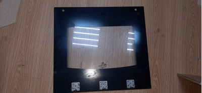 Стекло наруж. д/духов.Deluxe черные с крепл. 555х500