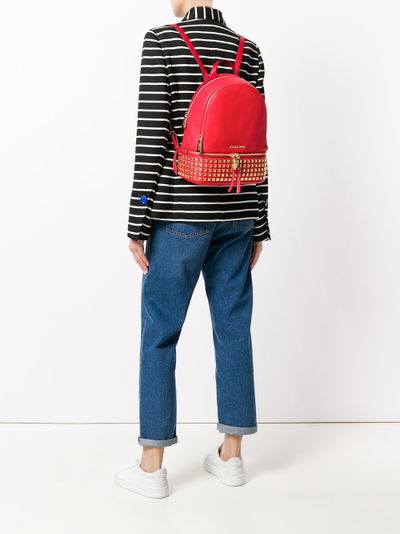 Рюкзак Michael Kors Rhea (красный с заклёпками)