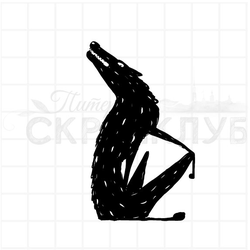 штамп красная шапочка на волке