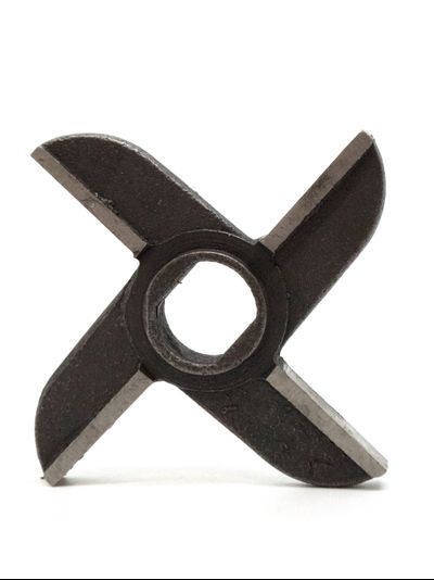 Нож двухсторонний крестовой с буртом для мясорубки МИМ 600М