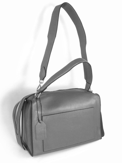 (АРТИКУЛ: 10095/1)СУМКА ЖЕНСКАЯ, НЕБОЛЬШАЯ, НАТУРАЛЬНАЯ КОЖА, СЕРАЯ, С ДВУМЯ ПЛЕЧЕВЫМИ РЕМНЯМИ