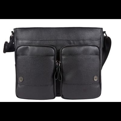Кожаная мужская сумка Madruzzo black (арт. 5068-01)