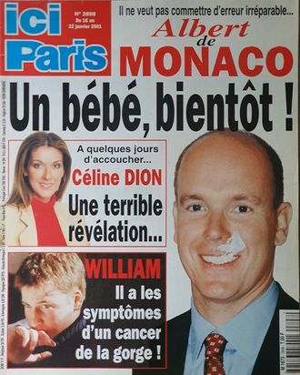 Ici Paris Magazine 22 January 2001 Albert de Monaco Иностранные журналы светская жизнь, Intpressshop