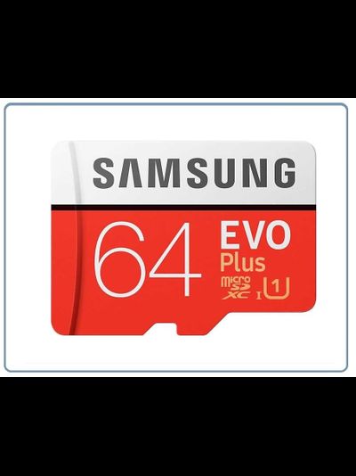 Карта памяти microSDXC UHS-I U1 SAMSUNG EVO PLUS 64 ГБ, Class 10, MB-MC64HA/RU + адаптер (100/20)