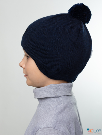 Шапка 24201-02 х/б подклад, темно-синий 54-56