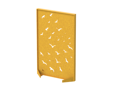 Перегородка прямоугольная с декором "Перелетные птицы"