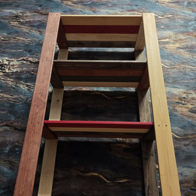 Стеллаж деревянный "Амбарные доски" 180-40-80 фото 10